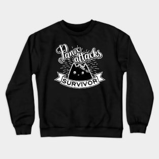 Panic attack survivor, light text Crewneck Sweatshirt